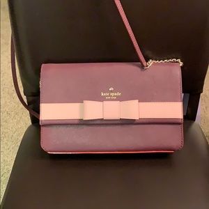 Kate Spade burgundy and pink crossbody